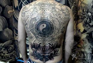 八卦图纹身图片,探寻古老智慧与神秘力量的艺术象征  第2张